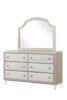 Tiffany Dresser made with Wood in Ivory & Champagne Gold Color