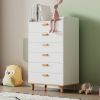 Modern Simple Style White Modern Six-Drawer Chest for Bedroom, Kid's Room, Living Room, Nursery Room