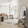 YSSOA Full Length Mirror, Arched-Top Full Body Mirror with Stand, Floor Mirror & Wall-Mounted Mirro