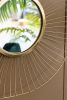 Set of 3 Wall Mirror Abstract designed Wall mirrors with Gold Frame for Home & Office,Top of Sideboard L:26x5x25.5" M:22x3.5x22" S:18x2.5x18"