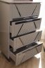 Wendy Mirror Framed Chest made with Wood in Gray