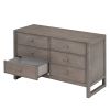 Rustic Wooden Dresser with 6 Drawers,Storage Cabinet for Bedroom,Anitque Gray