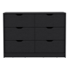 Basilea 4 Drawers Dresser; 2 Cabinets -Black