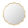D40" Round Sunburst Wall Mirror with Gold Finish, Wall Decor Mirror for Entryway Bedroom Living Room