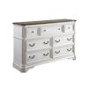 ACME Florian Dresser, Antique White & Oak Finish 28725