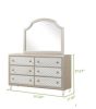 Tiffany Dresser made with Wood in Ivory & Champagne Gold Color