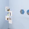3 Layers Corner Wall Mount Shelf/White