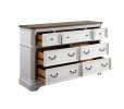 ACME Florian Dresser, Antique White & Oak Finish 28725