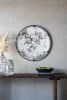 D31.5x0.5" Theodor Mirror with industrial design Round Mirror with Metal Frame for Wall Decor & Entryway Console Lean Against Wall