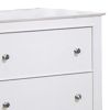 53 Inch Wood Dresser, 6 Drawers, Metal Knobs, White