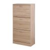 3-Drawer Shoe Storage Cabinet, 3-Tier Wood Shoe Rack Storage Organizer for Entryway