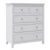 5 Drawers Solid Wood Chest in White(OLD SKU:WF288863AAW)