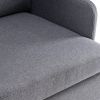 FCH Lounge Chair, Comfy Single Sofa Accent Chair for Bedroom Living Room Guestroom, Dark Grey