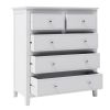 5 Drawers Solid Wood Chest in White(OLD SKU:WF288863AAW)