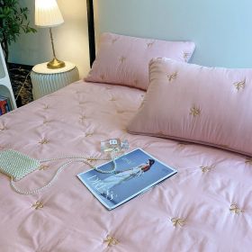 Maternal And Infant Grade Cotton Fitted Sheet Single Piece Simmons Mattress (Option: Bow Tie Pink-120x200cm with Pillow Case)