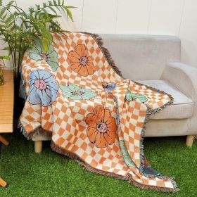 Spring And Autumn Retro Affordable Luxury Style Four Seasons Blanket (Option: Orange Legion-130x160cm)