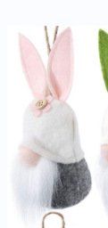 Easter Bunny Variety Of Wool Ornaments (Color: Pink)