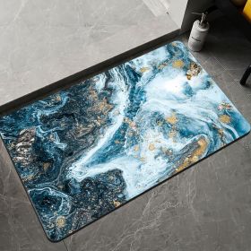 Marble Pattern Soft Diatom Ooze Absorbent Floor Mat (Option: Marbling 4-40x60cm)