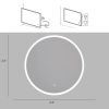 24 in. Round Wall-Mounted Dimmable LED Bathroom Vanity Mirror with Defogger and Bluetooth Music Speaker