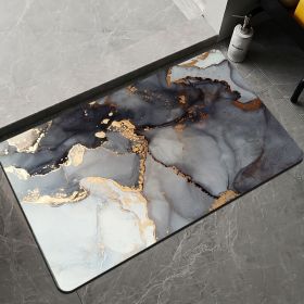 Marble Pattern Soft Diatom Ooze Absorbent Floor Mat (Option: Marbling 1-60x90cm)
