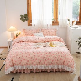 Lace Bed Skirt Set Of Four (Option: Peaches-1.5x2threesets1.2)