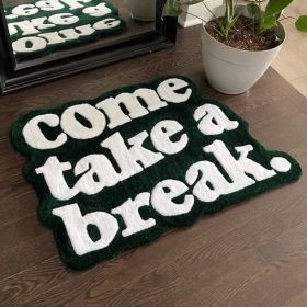 Personalized Letter Combination Foot Mat Plush Comfortable Living Room Decorative Carpet (Option: Green-120 × 120CM Imitation Cashmere)